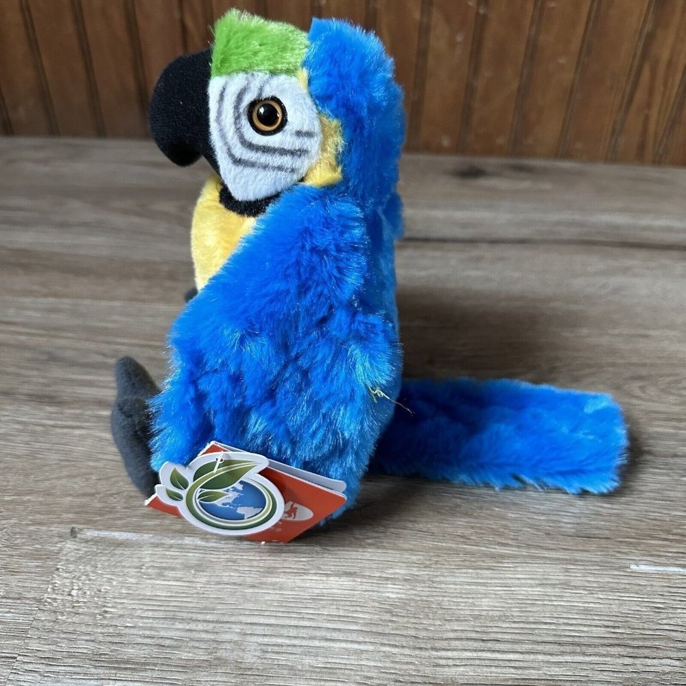 Wild Republic Plush Cuddlekins Blue Macaw Parrot 7” Soft